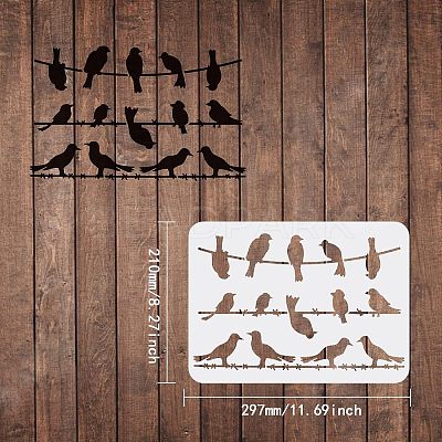 Large Plastic Reusable Drawing Painting Stencils Templates DIY-WH0202-187-1