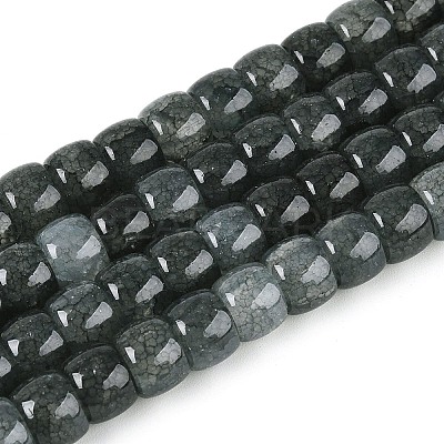 Baking Paint Crackle Glass Beads Strands DGLA-N019-02A-09-1