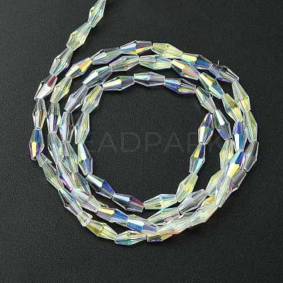 Transparent Electroplate Glass Beads Strands GLAA-K064-05A-AB03-1