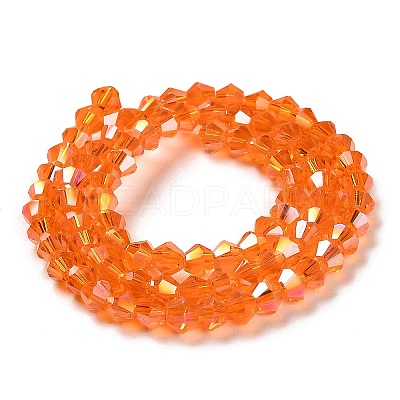 Transparent Electroplate Glass Beads Strands EGLA-A039-T3mm-B11-1