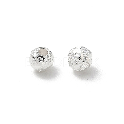 304 Stainless Steel Hammered Round Spacer Beads SA-CBA37BC-01A-S-1