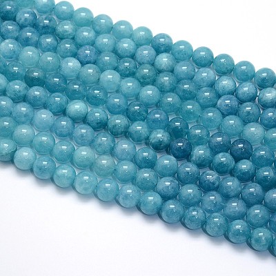 Natural Blue Quartz Beads Strands G-O047-07-10mm-1