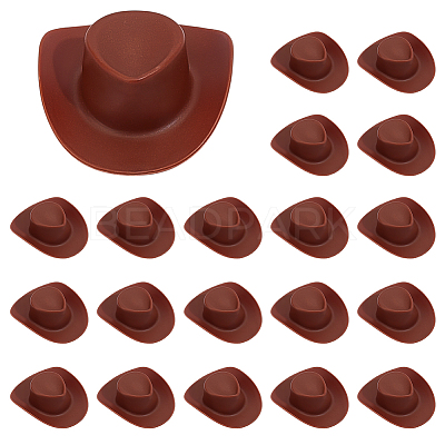 30Pcs Plastic Mini Western Cowboy Cowgirl Hat FIND-PH0027-72-1