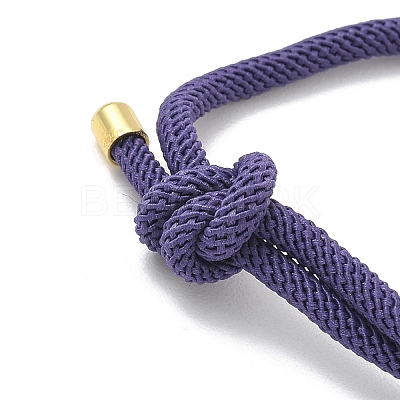 Adjustable Nylon Round Milan Cord Slider Bracelet Making FB-H001-01G-02-1