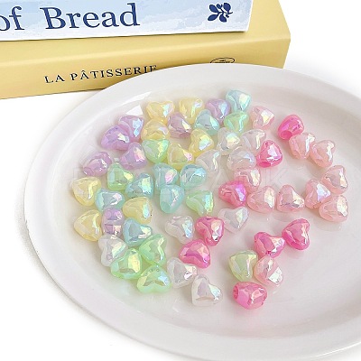 Opaque Acrylic European Beads OACR-F010-21-1