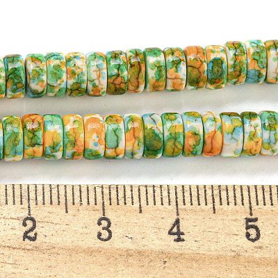 Baking Paint Synthetic Turquoise Beads Strands G-H060-02B-02-1
