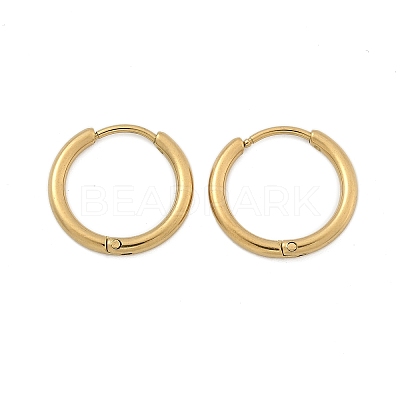 Ion Plating(IP) 304 Stainless Steel Huggie Hoop Earrings EJEW-F111A-17mm-G-1