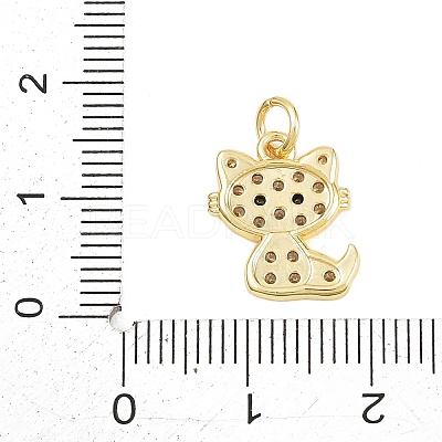 Brass Micro Pave Cubic Zirconia Pendants KK-D258-37G-02-1