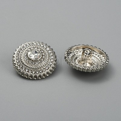1-Hole Alloy Button DIY-WH0366-90P-1