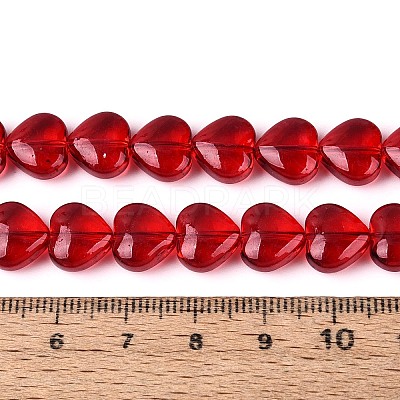 Baking Paint Transparent Glass Beads Strands DGLA-N021-01B-06-1