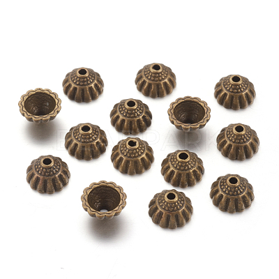 Tibetan Style Alloy Bead Caps MLF9305Y-NF-1