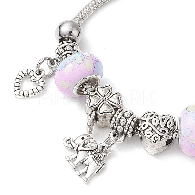 Alloy Snake Chain Charms Bracelets BJEW-JB11448-03-1