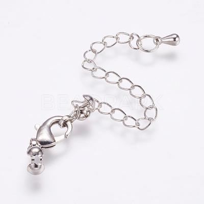 Long-Lasting Plated Brass Chain Extender KK-F711-11P-1