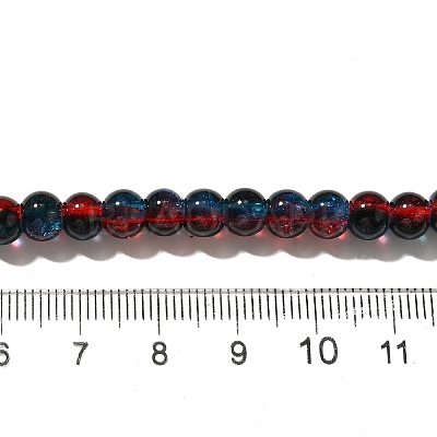 Crackle Glass Beads Strands CCG-C002-6mm-10-1