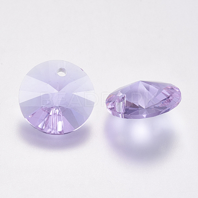 Faceted Glass Rhinestone Charms RGLA-F049-6mm-371-1