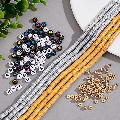 DIY Letter Beads Jewelry Making Finding Kit DIY-PH0010-58-1