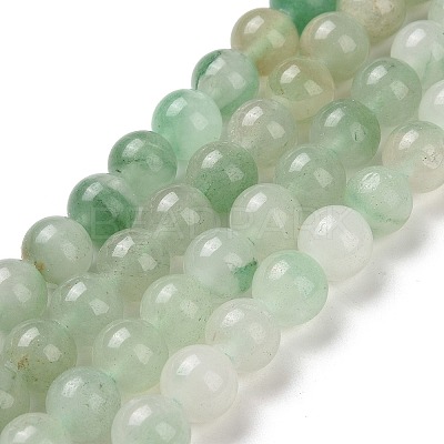 Natural Green Aventurine Beads Strands G-Q462-8mm-20B-1