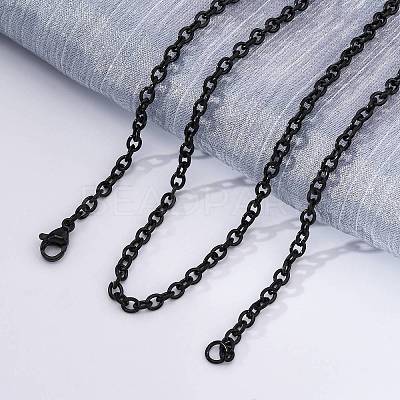 304 Stainless Steel Cable Chain Necklaces STAS-G170-13B-1