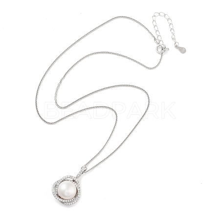 925 Sterling Silver Necklaces STER-Z009-19P-1