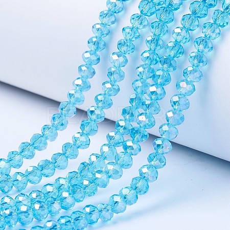 Electroplate Glass Beads Strands LS-EGLA-A034-T8mm-B14-1