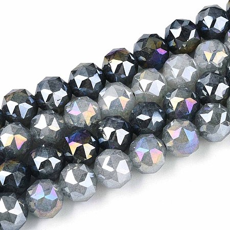 Anti-Tarnish Electroplate Glass Beads Strands GLAA-N064-10mm-01-1