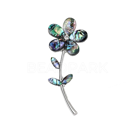 Abalone Shell Flower of Life Brooch PW-WG0AE00-01-1