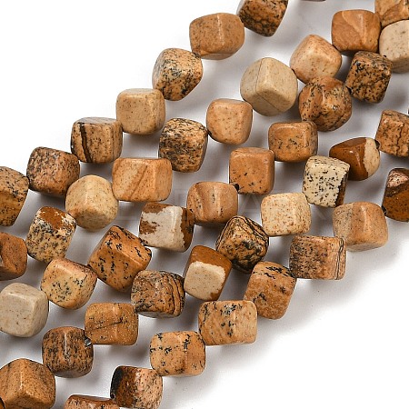 Natural Picture Jasper Beads Strands G-A257-A21-01-1