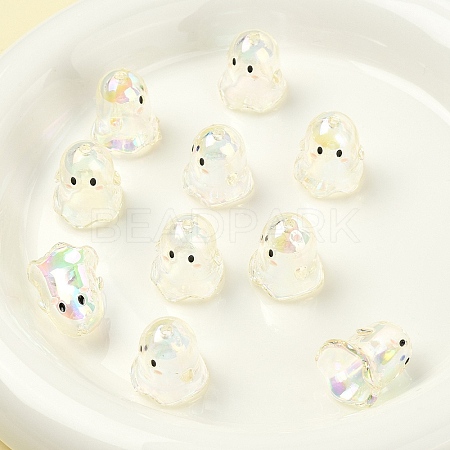 10Pcs Transparent Acrylic Bead Caps TACR-YW0003-23A-1