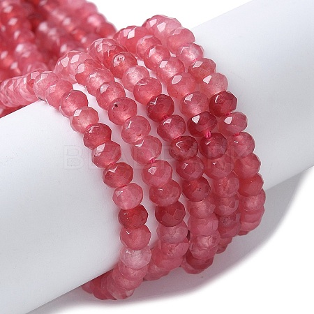 Dyed Natural Malaysia Jade Rondelle Beads Strands G-E316-2x4mm-62-1