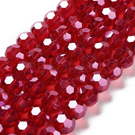 Electroplate Transparent Glass Beads Strands X-EGLA-A035-T10mm-A01-1