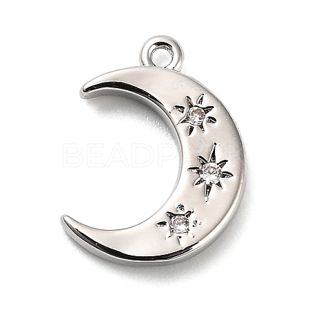 Brass Micro Pave Cubic Zirconia Pendants KK-L229-028P-1