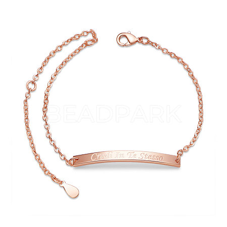 SHEGRACE Brass Inspirational ID Bracelets JB540B-1