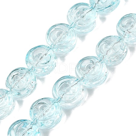 Baking Paint Transparent Glass Beads Strands GL-CBA2ED2-04A-1