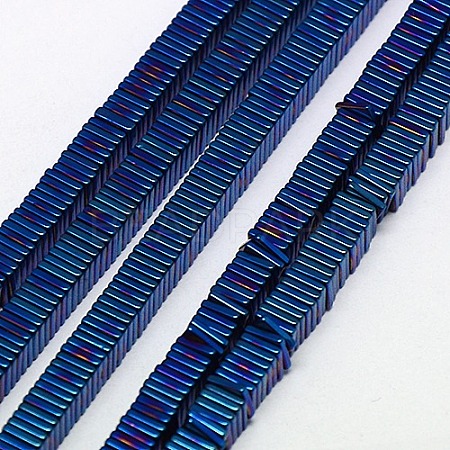 Electroplate Non-magnetic Synthetic Hematite Heishi Beads Strands X-G-J171A-4x4mm-07-1