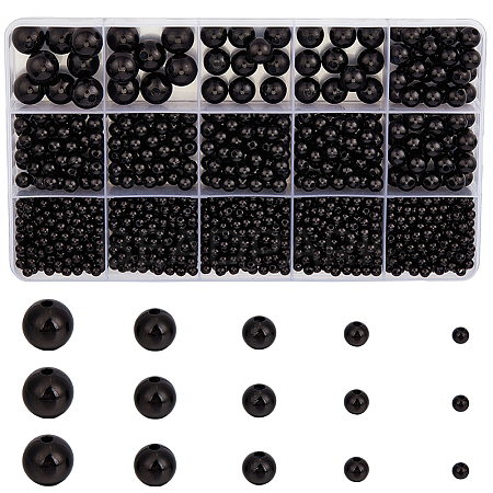 1573Pcs 5 Styles ABS Plastic Imitation Pearl Beads KY-PA0001-13B-1