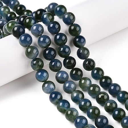 Dyed Natural White Jade Beads Strands G-T138-10mm-210-2-1