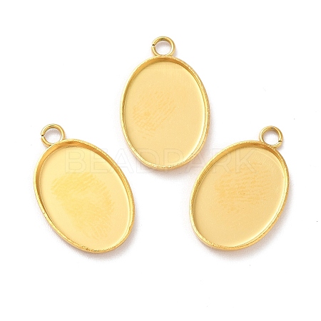 Ion Plating(IP) 304 Stainless Steel Pendant Cabochon Settings X-STAS-F167-12G-1
