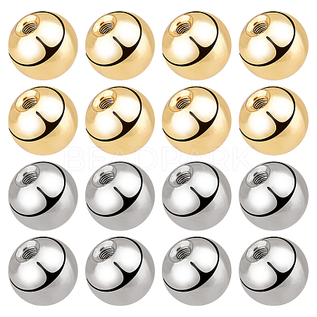 Beebeecraft 60Pcs 2 Colors Stainless Steel Ear Nuts STAS-BBC0003-34-1
