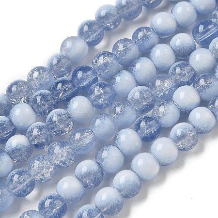 Crackle Glass Beads X1-GLAA-U001-6mm-14-1