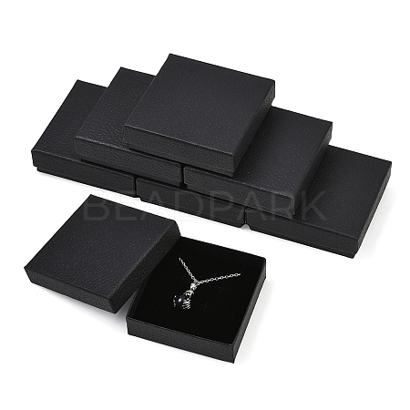 6Pcs Square Cardboard Necklace Box CBOX-YW0001-05A-1
