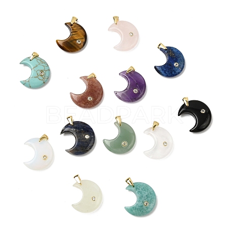 Natural & Synthetic Gemstone Mixed Gemstone Pendants G-A297-02G-1