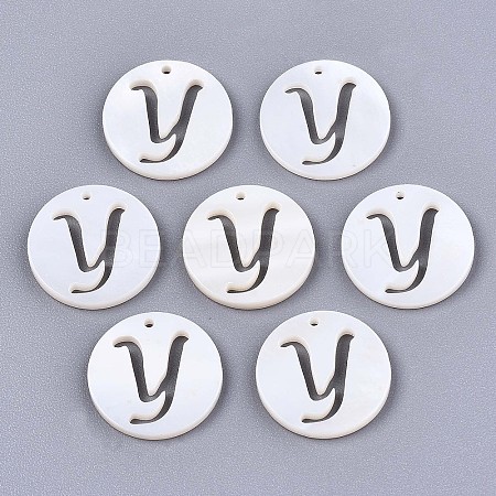 Natural Freshwater Shell Charms SHEL-S276-119Y-1