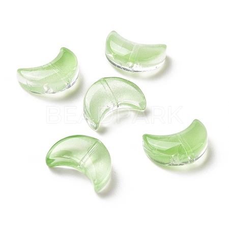 Transparent Spray Painted Glass Beads GLAA-I050-04M-1