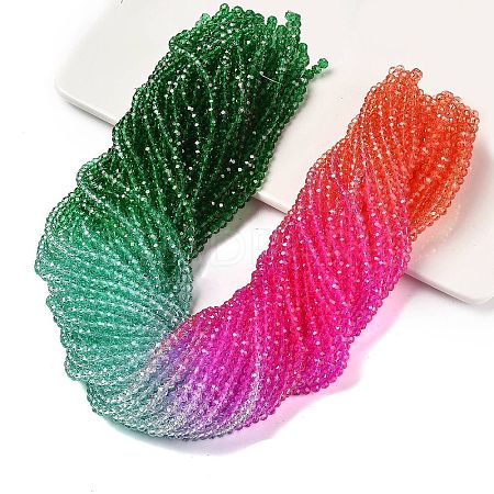 Transparent Painted Glass Beads Strands X1-DGLA-A034-T3mm-A03-1
