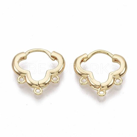 Brass Huggie Hoop Earring Findings X-KK-T051-39G-NF-1