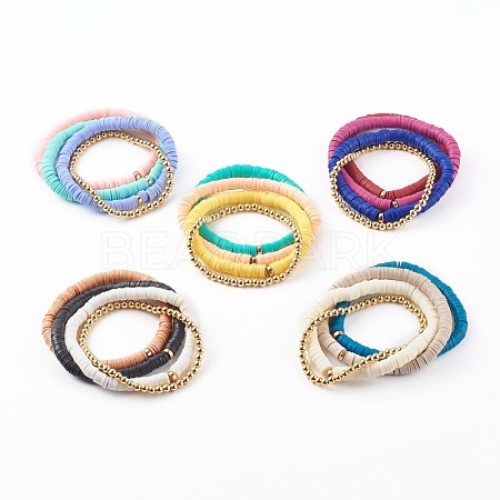 Stretch Beaded Bracelets Sets BJEW-JB06177-1