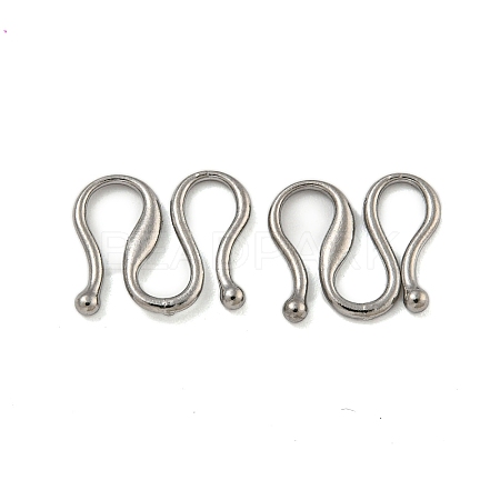 Non-Tarnish 304 Stainless Steel S-Hook Clasps STAS-U007-19B-P-1