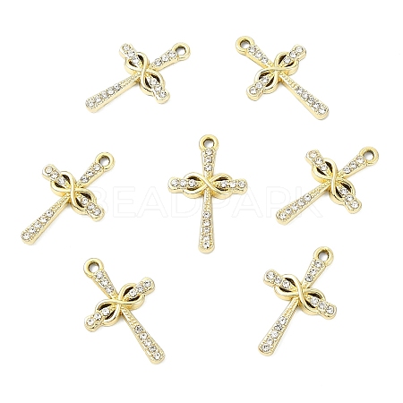 10Pcs Alloy Rhinestone Pendants FIND-YW0007-83G-1