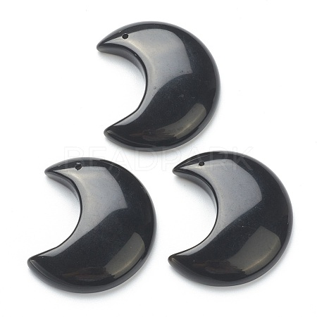 Natural Obsidian Pendants G-A182-01D-1