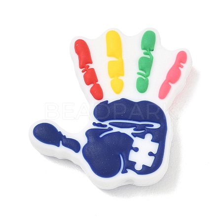Autism Theme Silicone Beads SL-CBAF318-D04-1